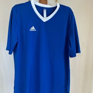 Adidas Boys’ XL Royal Blue V-Neck Soccer Tee
